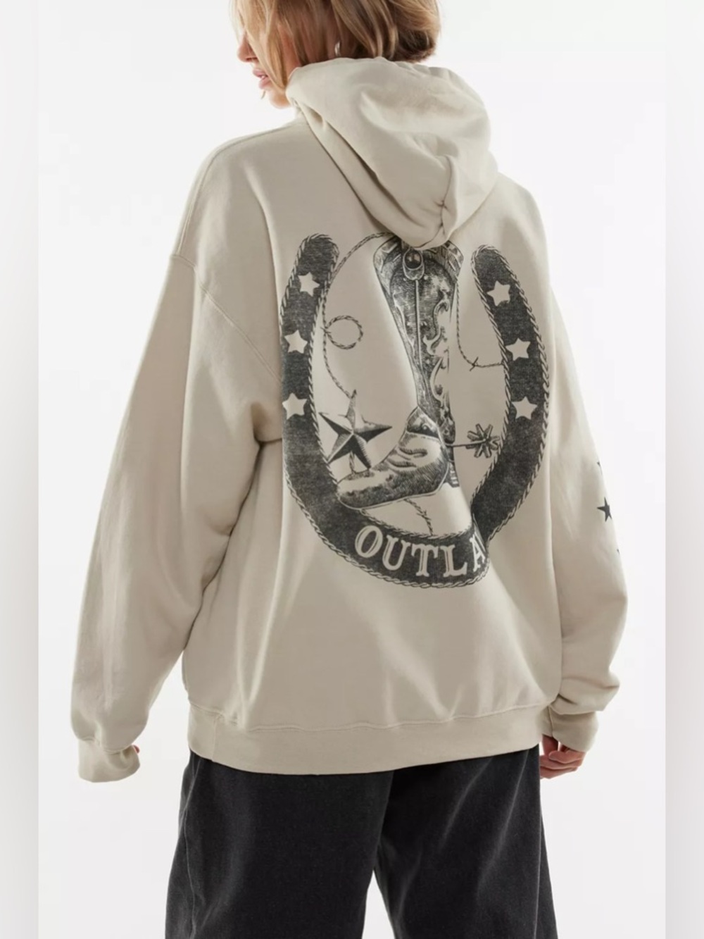 Willie Nelson Cream Graphic Hoodie Size Small “sold out at Urban Outfitters” - Picture 2 of 7